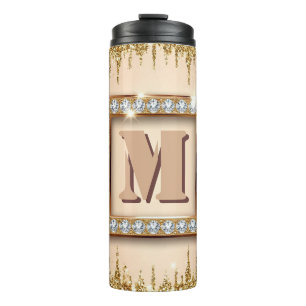 Termo Diseño de monograma personalizado Nombre ✨