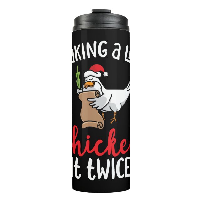 Termo Diseño de Navidades de pollo divertidos (Anverso)