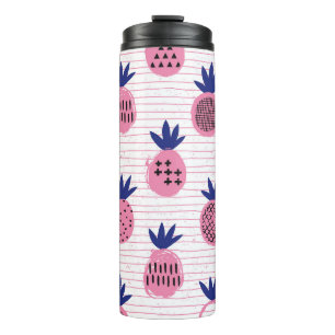 Termo Diseño de niños de piña, patrón vintage.