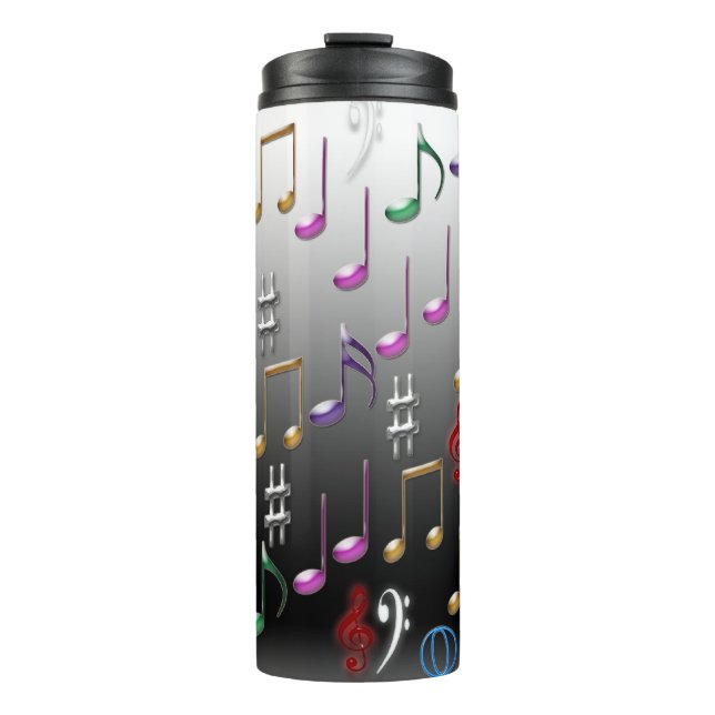 Termo Diseño de notas musicales (Anverso)