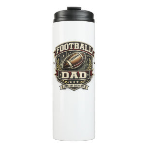 Termo Diseño de Orgullo de Papá de Fútbol Americano