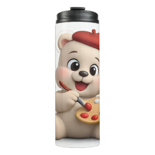 Termo Diseño de oso de peluche adorable y lindo