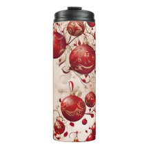 Diseño de patrón de adornos navideños rojos