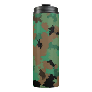 Termo Diseño de patrón de camuflaje de jungla del ejérci