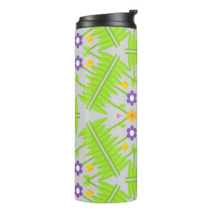 Termo diseño de patrón floral sin fisuras caleidoscopio