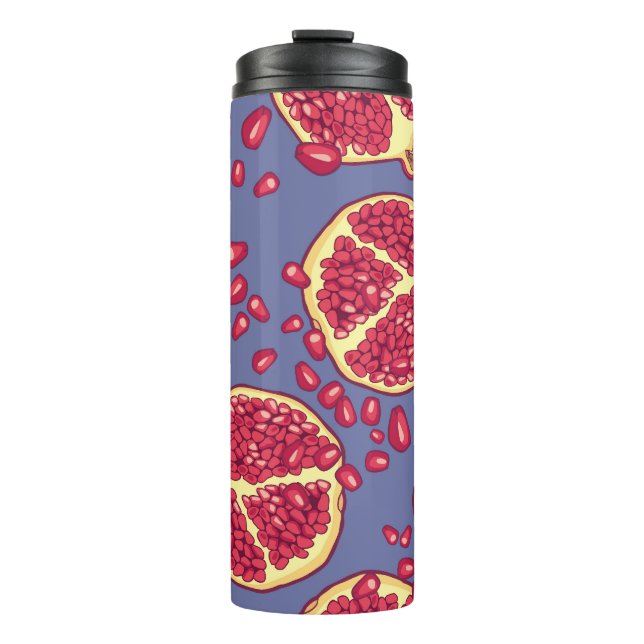 Termo Diseño de patrón sin foco de fruta granada (Anverso)