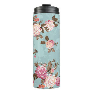 Termo diseño de patrones de flores ilustraciones textile