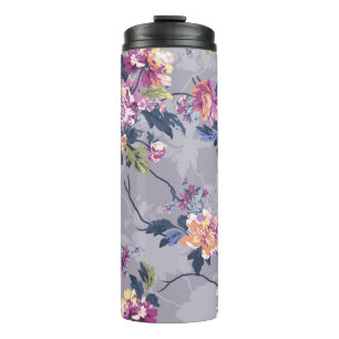 Termo diseño de patrones de flores ilustraciones textile