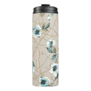 Termo diseño de patrones de flores ilustraciones textile