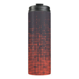 Termo diseño de patrones de puntos de medio tono naranja