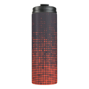 Termo diseño de patrones de puntos de medio tono naranja