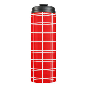Termo Diseño de patrones de rayas de rejilla rojas para
