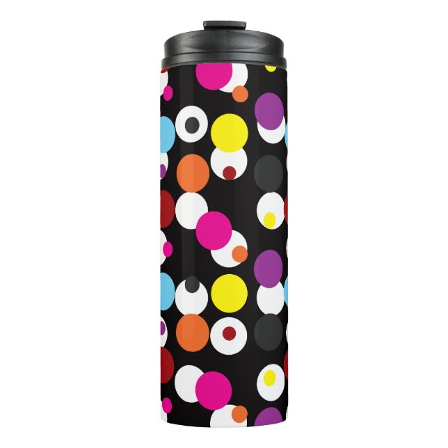 Termo Diseño de patrones de superficie de puntos de polk (Anverso)