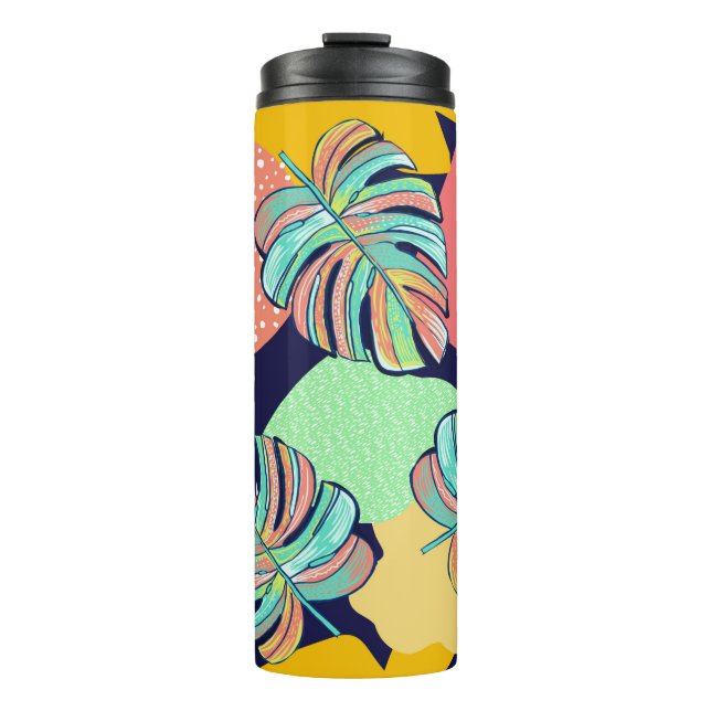 Termo Diseño de patrones de una obra de arte tropical, c (Anverso)
