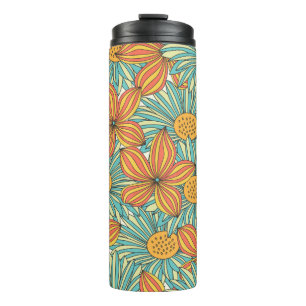 Termo Diseño de patrones florales incoloros y sin inconv