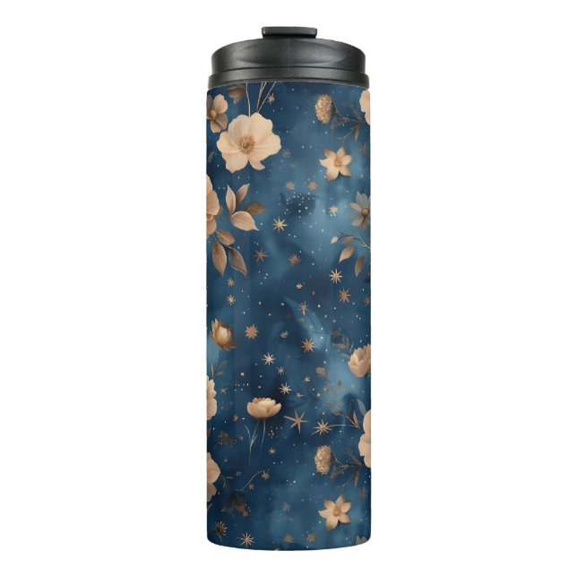 Termo Diseño De Patrones Florales Y Estrellas (Anverso)
