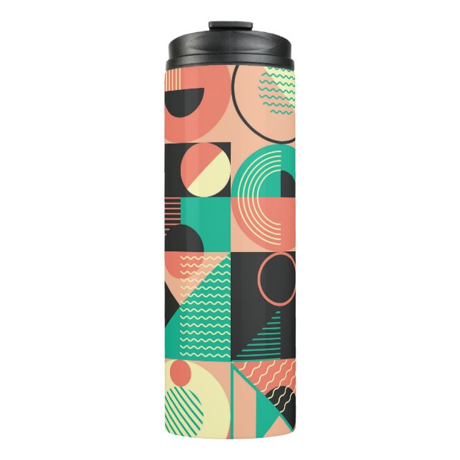 Termo Diseño de patrones geométricos retro (Anverso)