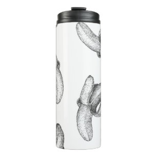 Termo Diseño de patrones impecable o fondo con plátano.