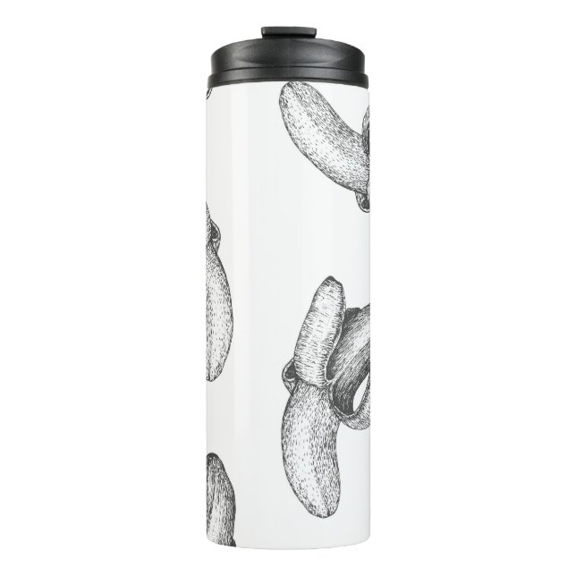 Termo Diseño de patrones impecable o fondo con plátano. (Anverso)