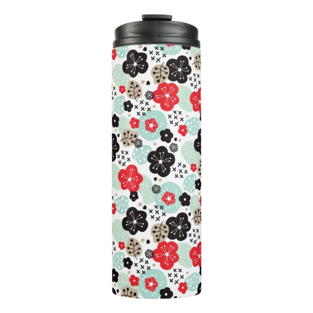 Termo Diseño de patrones japoneses personalizados Funda- (Anverso)