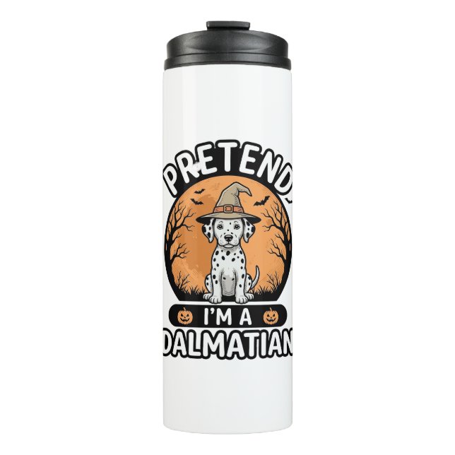 Termo Diseno de perro dálmata de Halloween Pretendo ser  (Anverso)