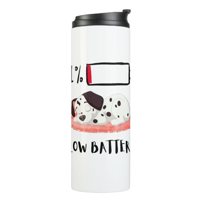 Termo Diseño de perro dormilón (Rotado hacia la izquierda)