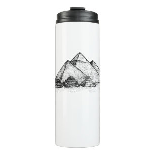 Termo Diseño de pirámide egipcia de camiseta pirámide