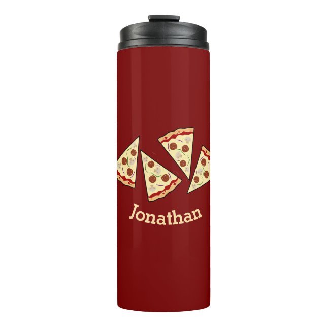 Termo Diseño de rebanadas de pizza  (Anverso)