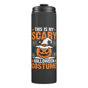 Termo Diseño de sombrero de bruja de calabaza de disfraz