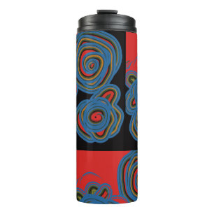 Termo Diseño de Swirl Floral Americano