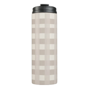 Termo Diseño de tablero de ajedrez beige minimalista