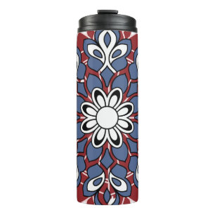 Termo Diseño de taza con patrón boho de paisley colorido