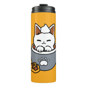 Termo Diseño de tazas navideñas con acogedoras galletita