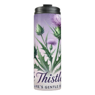 Termo Diseño de té de cardo mariano arte de IA