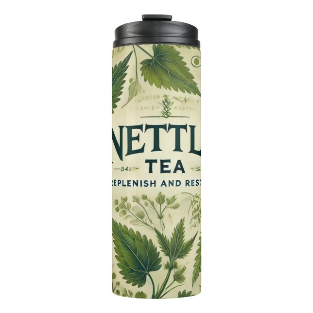 Termo Diseño de té de ortiga arte de IA  (Anverso)