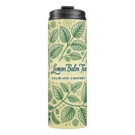 Termo Diseño de té de toronjil arte de IA