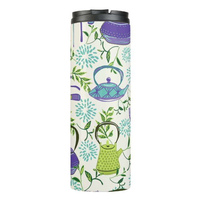 Termo Diseño de tetera verde japonesa (Reverso)