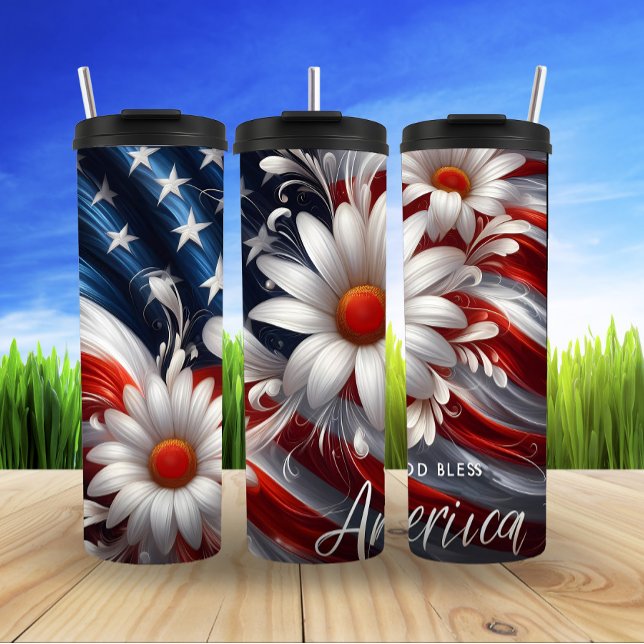 Termo Diseño de tributo de bandera de Estados Unidos Flo (Subido por el creador)
