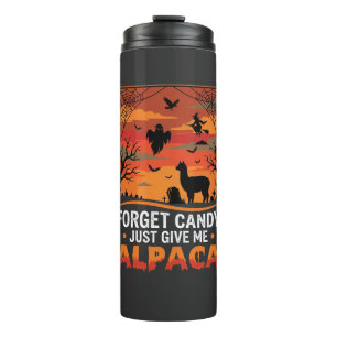 Termo Diseño de vector de alpaca espeluznante de Hallowe