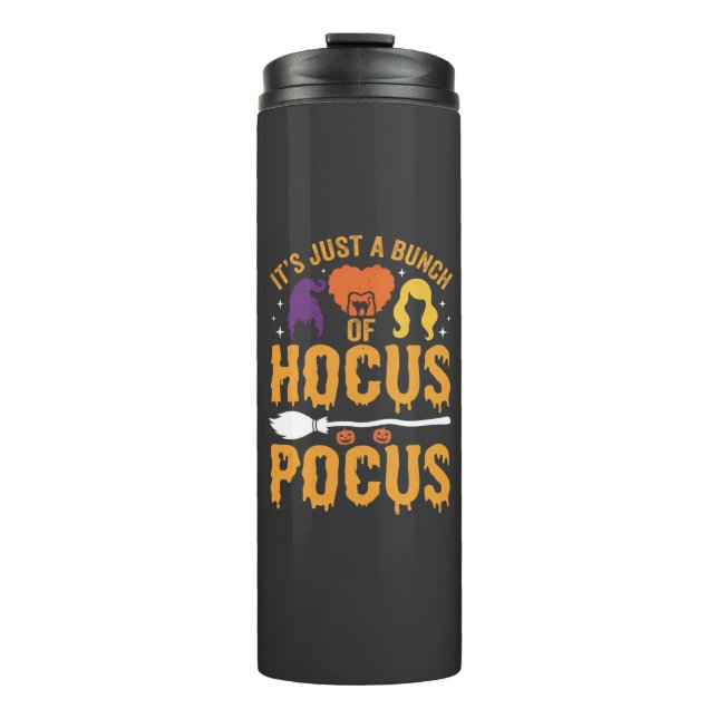 Termo Diseño de vector de bruja de Halloween Hocus Pocus (Anverso)