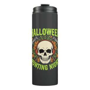 Termo Diseño de vector de calavera de guadaña de noche d