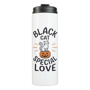 Termo Diseño de vector de gato negro especial amor Hallo