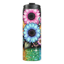 Diseño del ajuste de sublimación del Tumbler Flora