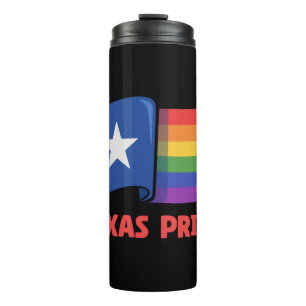 Termo Diseño del arcoiris de la bandera de Texas para or