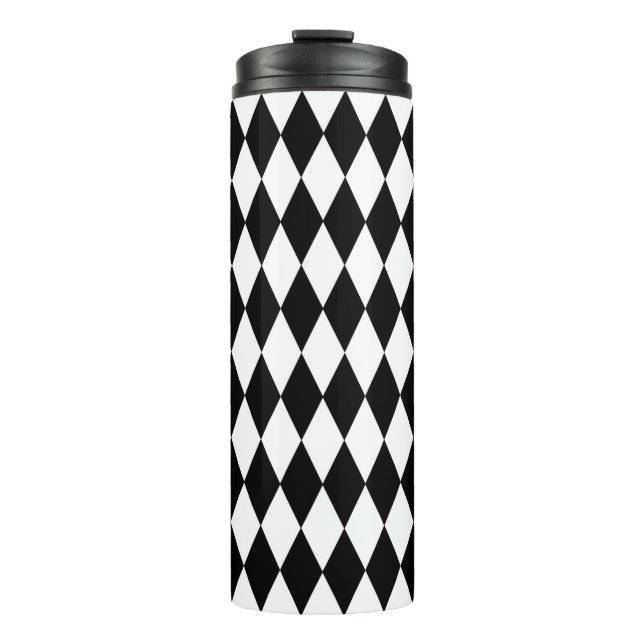 Termo Diseño del patrón de diamantes de Harlequin blanco (Anverso)