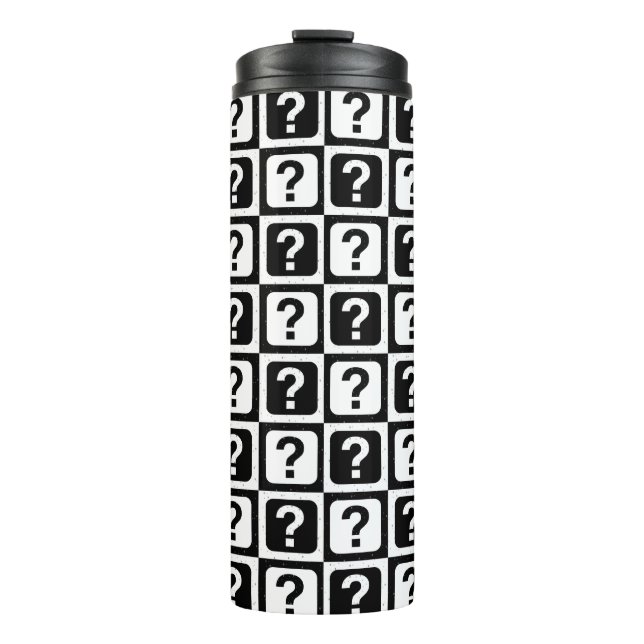 Termo Diseño del patrón de marca de preguntas de riddle  (Anverso)