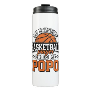Termo Diseño Deportivo Vintage Divertido Baloncesto Popo