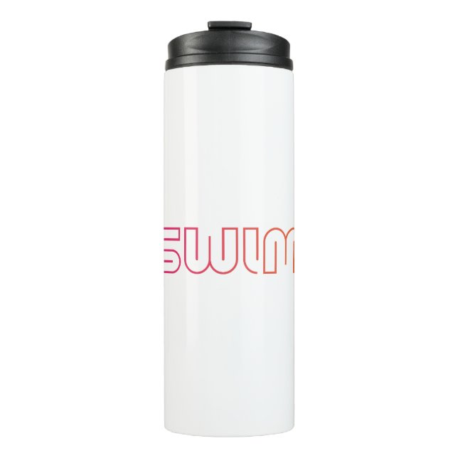 Termo Diseño divertido de natación (Anverso)