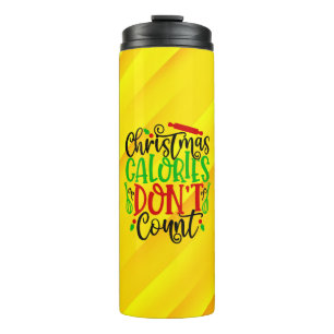 Termo Diseño divertido de Navidad donde las calorías no