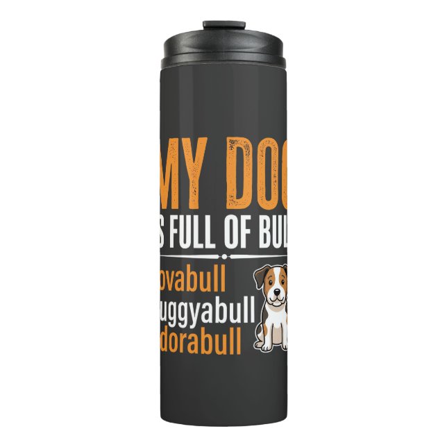 Termo Diseño Divertido de Perro Lleno de Testosterona (Anverso)